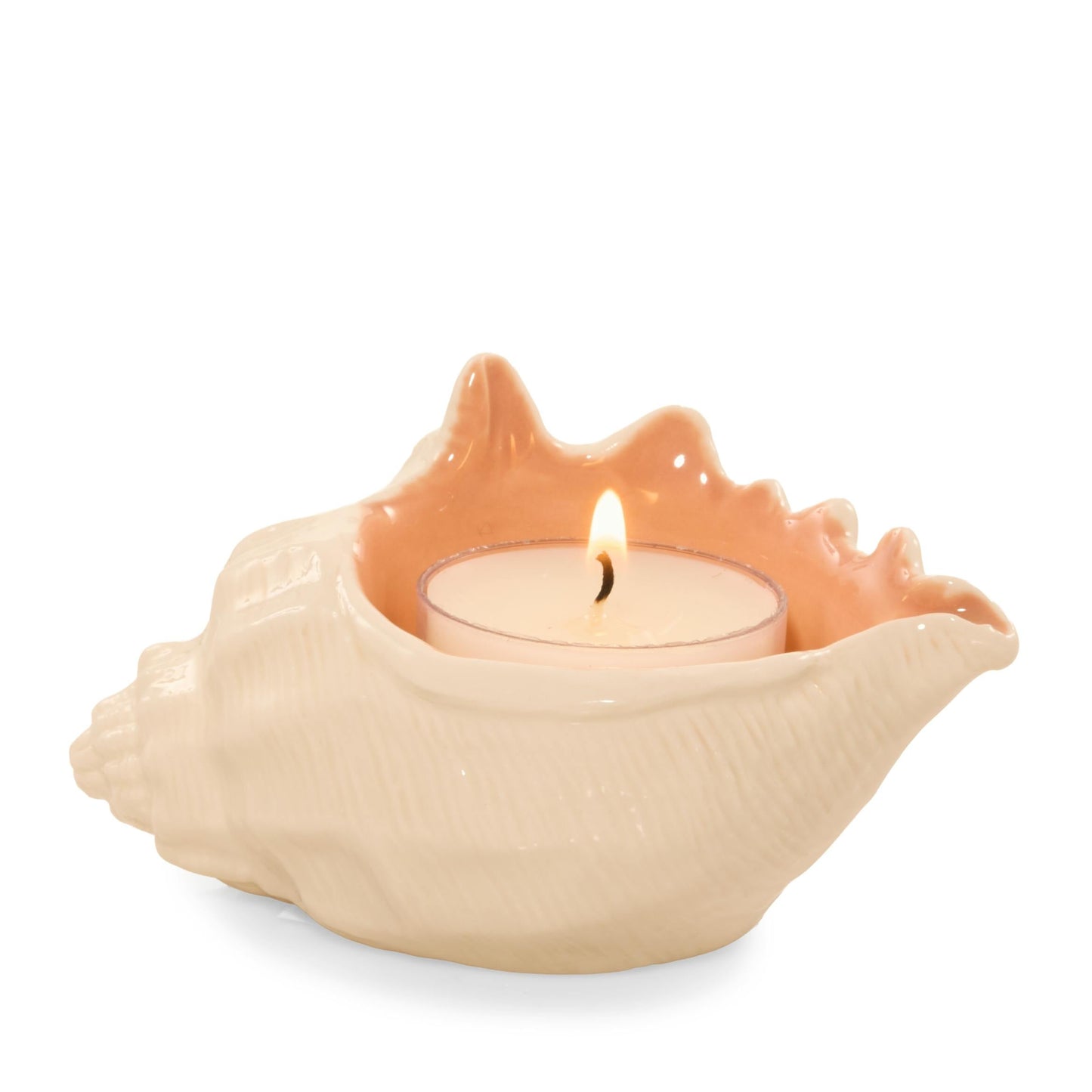 Seashell Tea Light Candle Holder O1BK