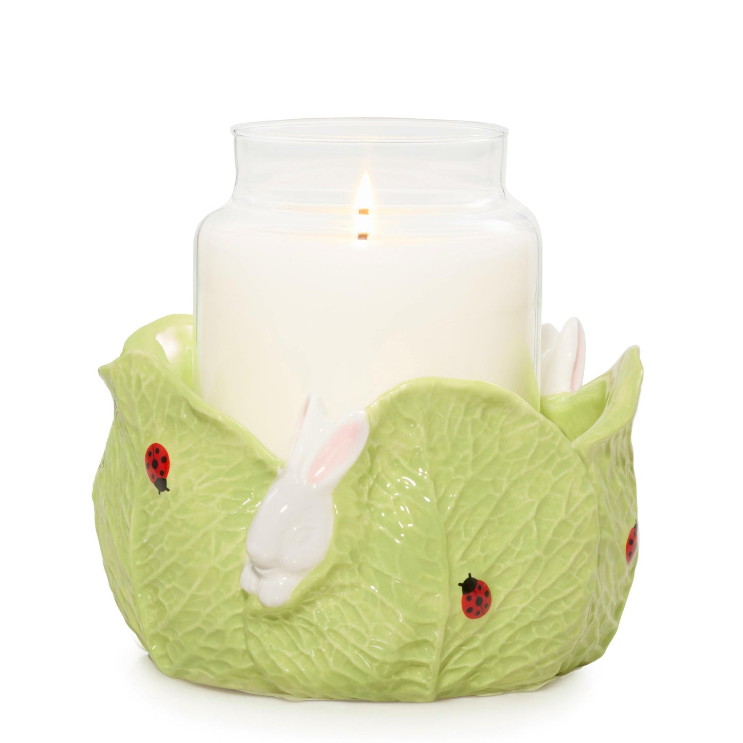Ceramic Easter Bunny Jar Candle Holder FWFX