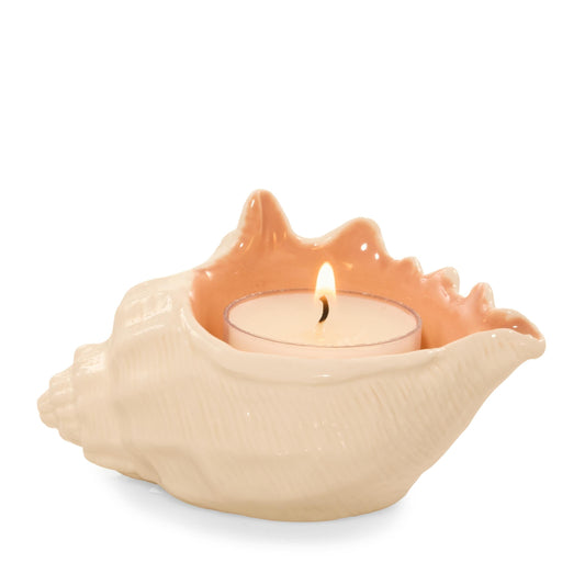 Seashell Tea Light Candle Holder O1BK