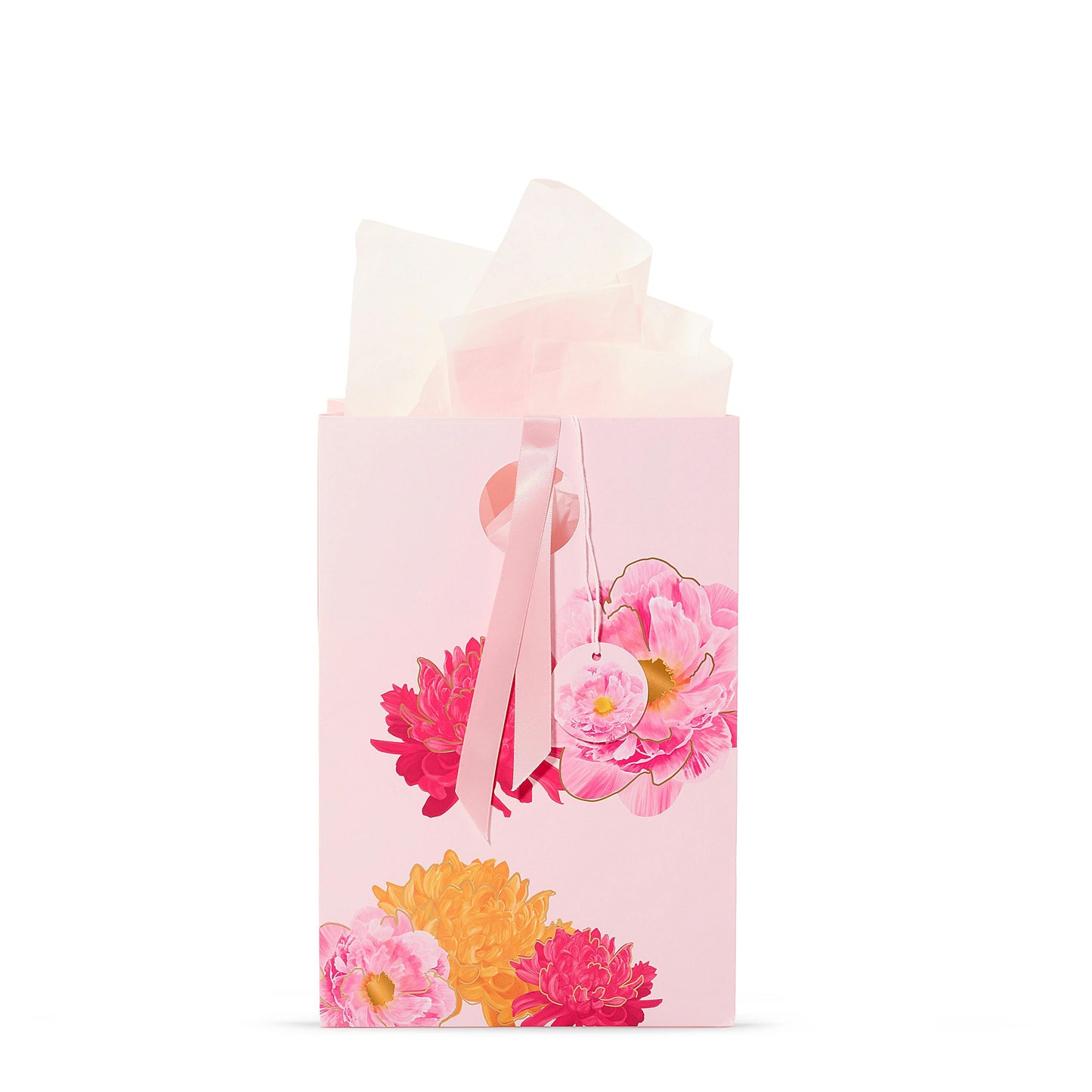 Pink Peony Floral Gift Bag 3804