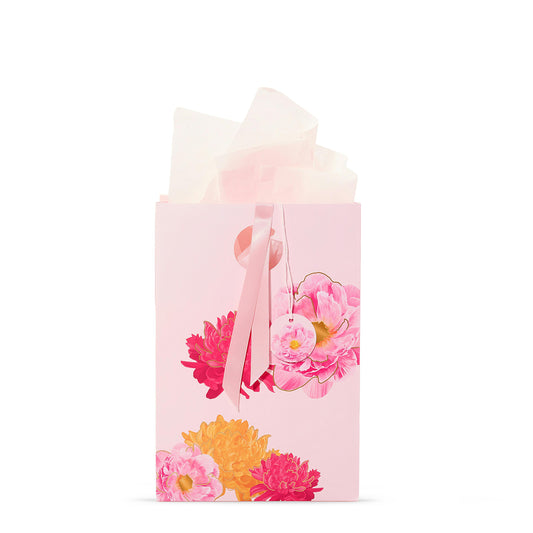 Pink Peony Floral Gift Bag 3804